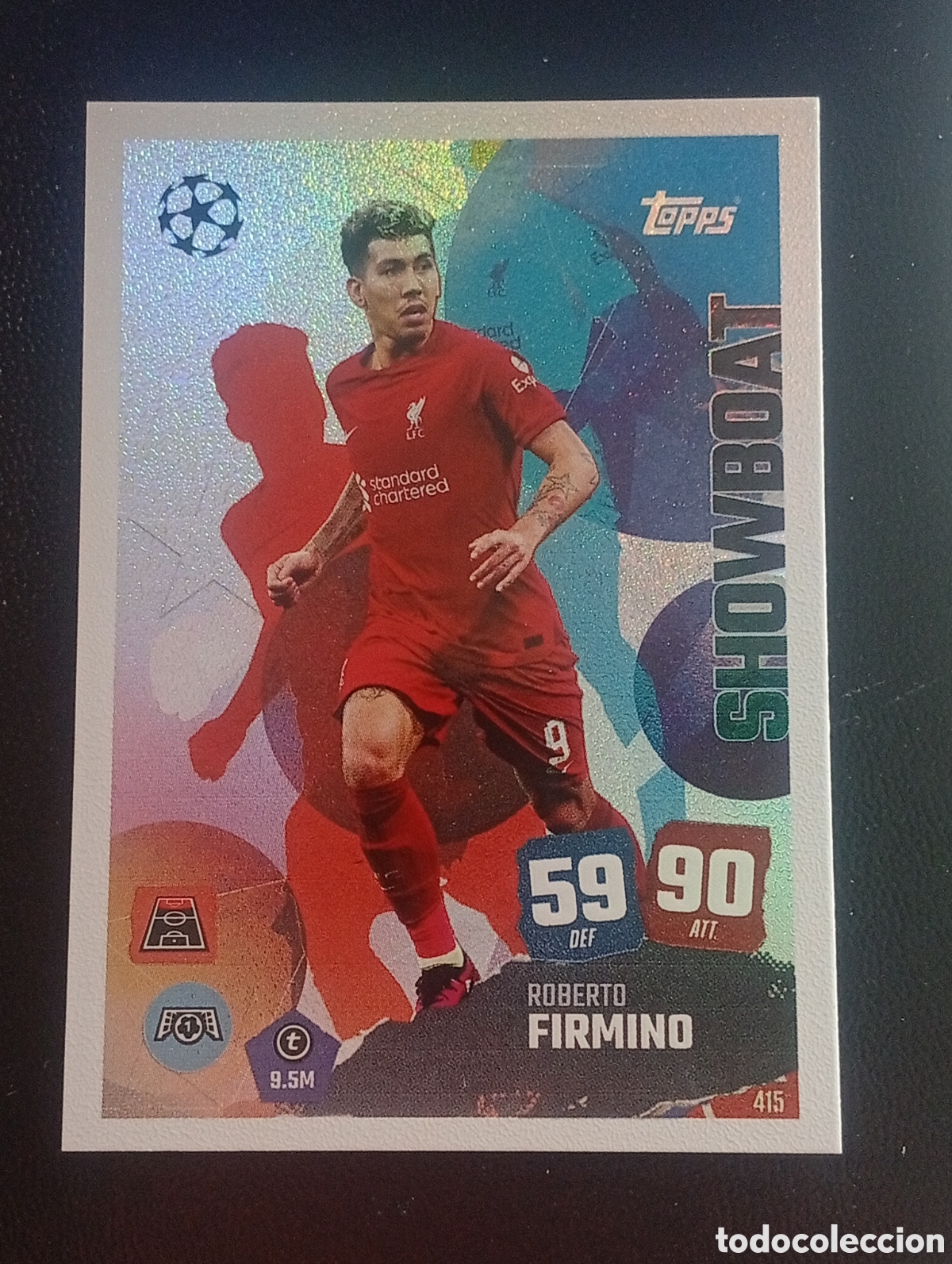 Figurine di Calcio: 415 showboat FIRMINO LIVERPOOL TOPPS MATCH ATTAX 2025 2026 25 26 CROMOS CARDS PANINI