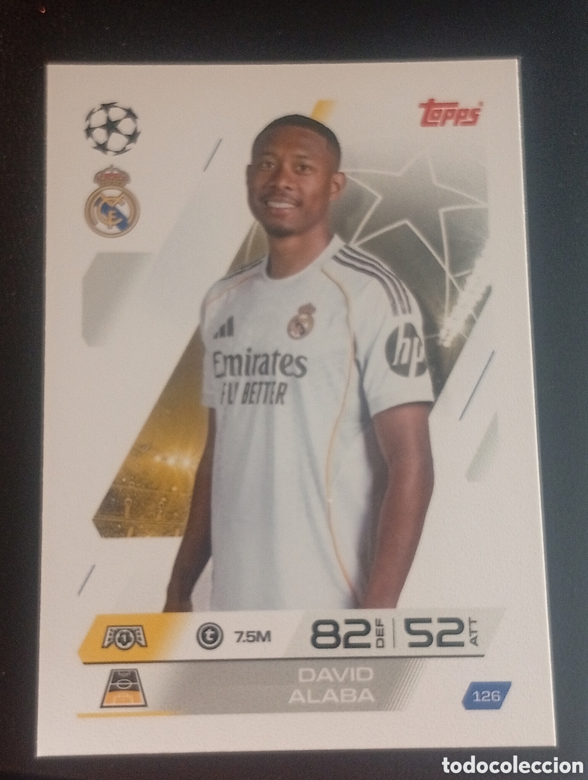 Cromos de f&uacute;tbol: 126 DAVID ALABA REAL MADRID TOPPS MATCH ATTAX 2025 2026 25 26 CROMO PANINI