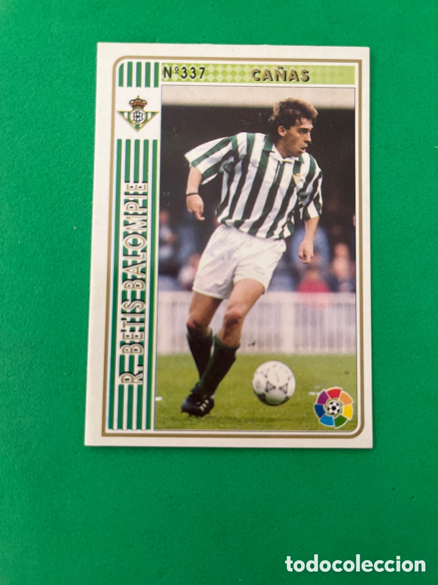 Cromos de f&uacute;tbol: CA&Ntilde;AS 337 REAL BETIS LAS FICHAS DE LA LIGA 1994 1995 MUNDICROM 94 95 MC CARD