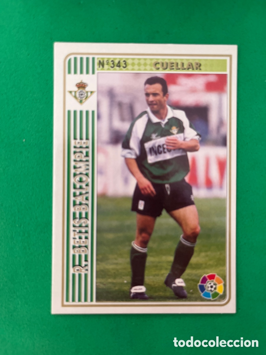 Cromos de f&uacute;tbol: CUELLAR 343 REAL BETIS LAS FICHAS DE LA LIGA 1994 1995 MUNDICROM 94 95 MC CARD