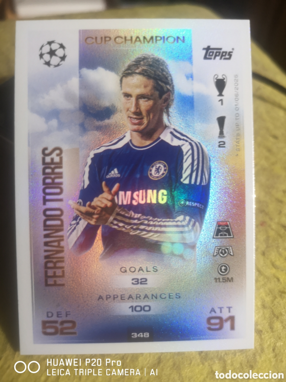 Cromos de F&uacute;tbol: TOPPS MATCH ATTAX 2025 - 26 CUP CHAMPION 348 FERNANDO TORRES - Chelsea