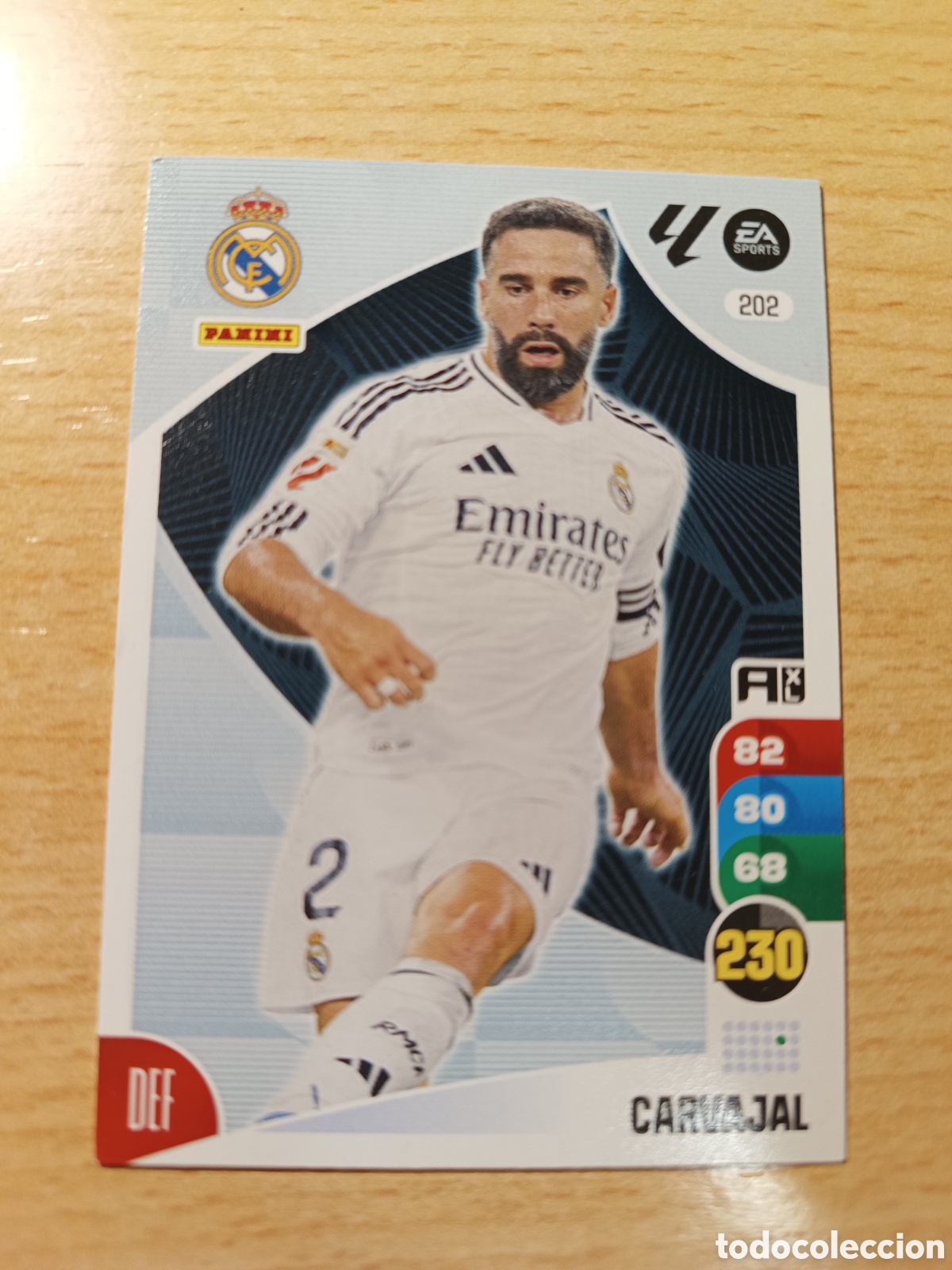 Cromos de F&uacute;tbol: 202 CARVAJAL REAL MADRID ADRENALYN 2024 2025 PANINI 24 25