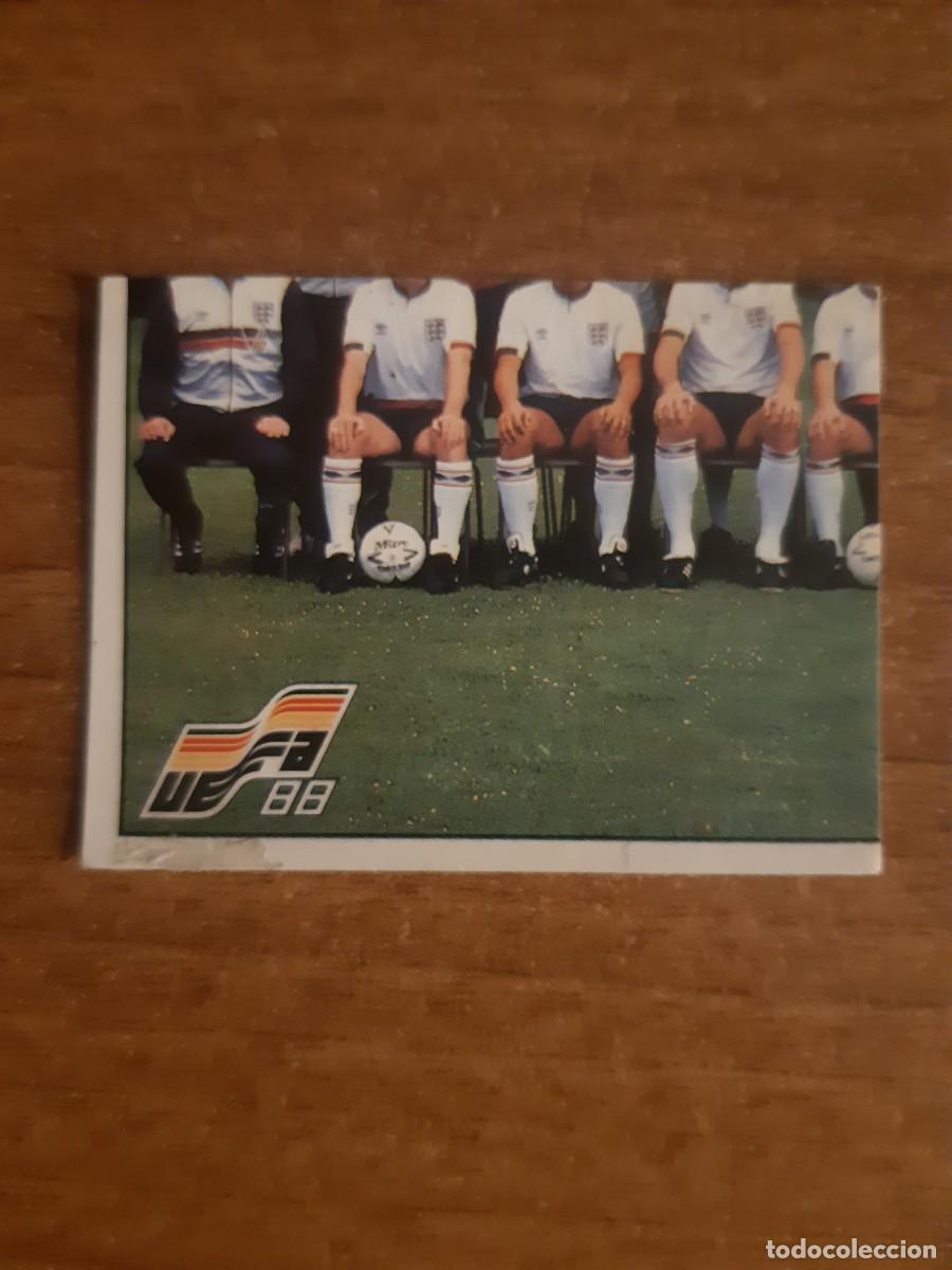 Football Stickers: N&deg;155 ALINEACI&Oacute;N ENGLAND INGLATERRA EURO 88 PANINI EUROCOPA ALEMANIA 1988. NUNCA PEGADO,SIN PEGAR