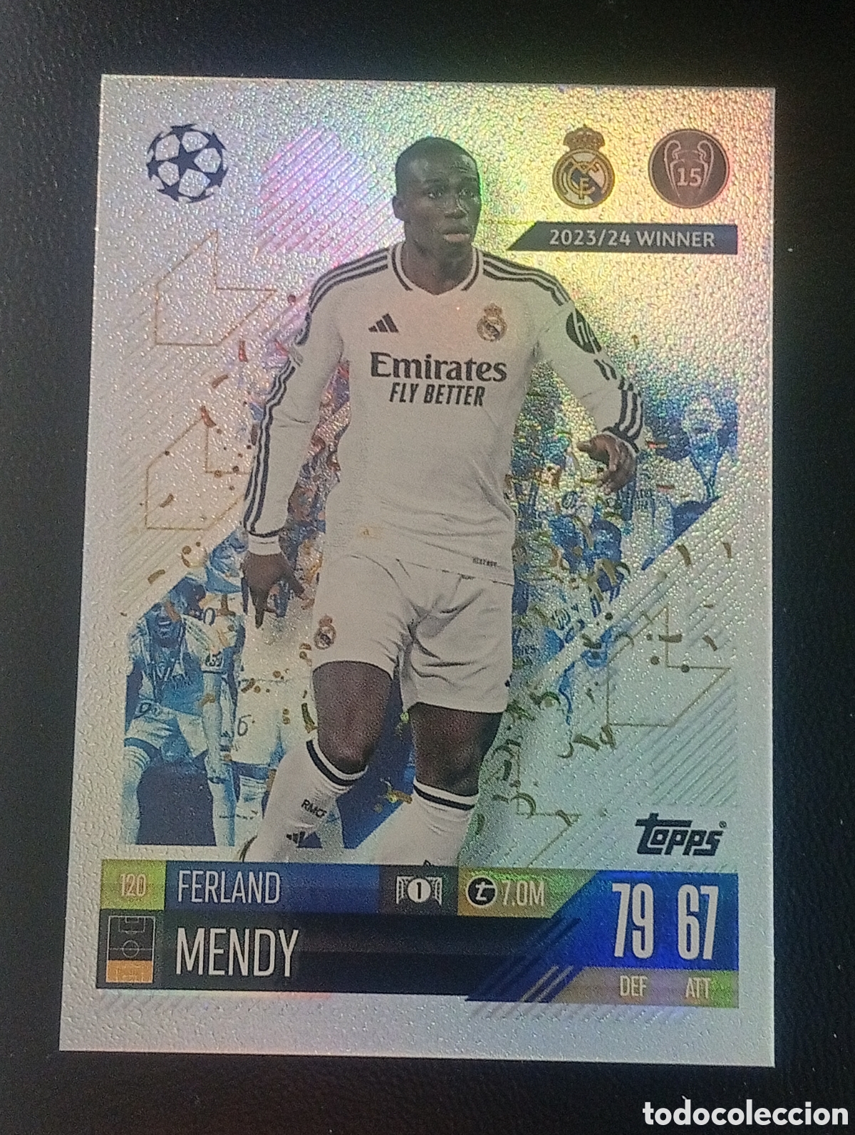 Cromos de f&uacute;tbol: 120 winners MENDY REAL MADRID TOPPS MATCH ATTAX 2024 2025 24 25 CROMOS CARDS UEFA MEGACRACKS