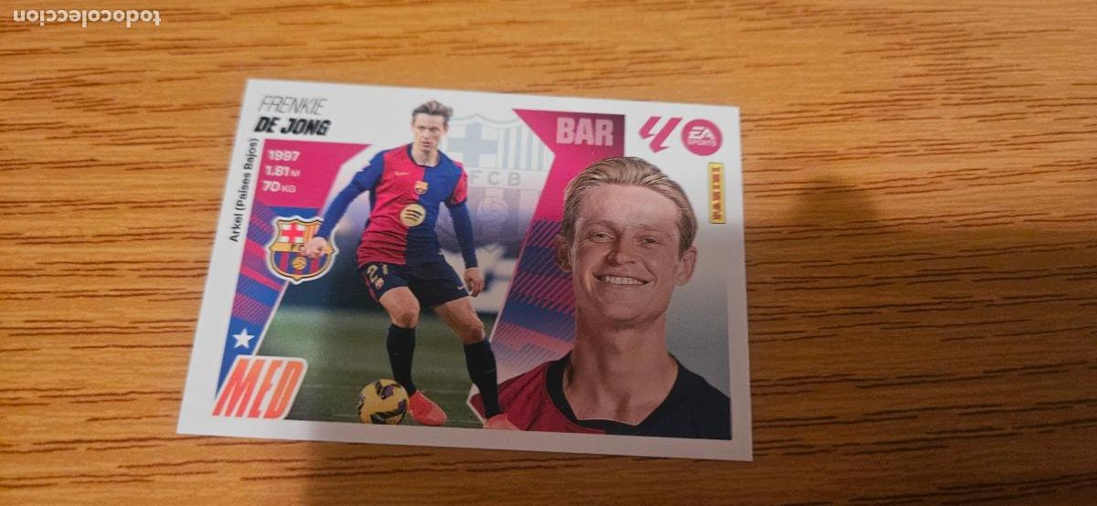 Cromos de F&uacute;tbol: de jong 12 barcelona este 2025 2026 25 26 sin pegar