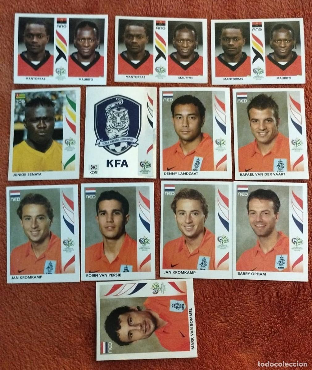 Cromos de f&uacute;tbol: LOTE DE 12 CROMOS ADHESIVOS DEL MUNDIAL DE FUTBOL DE GERMANY 2006 DE PANINI, A&Ntilde;O 2006.