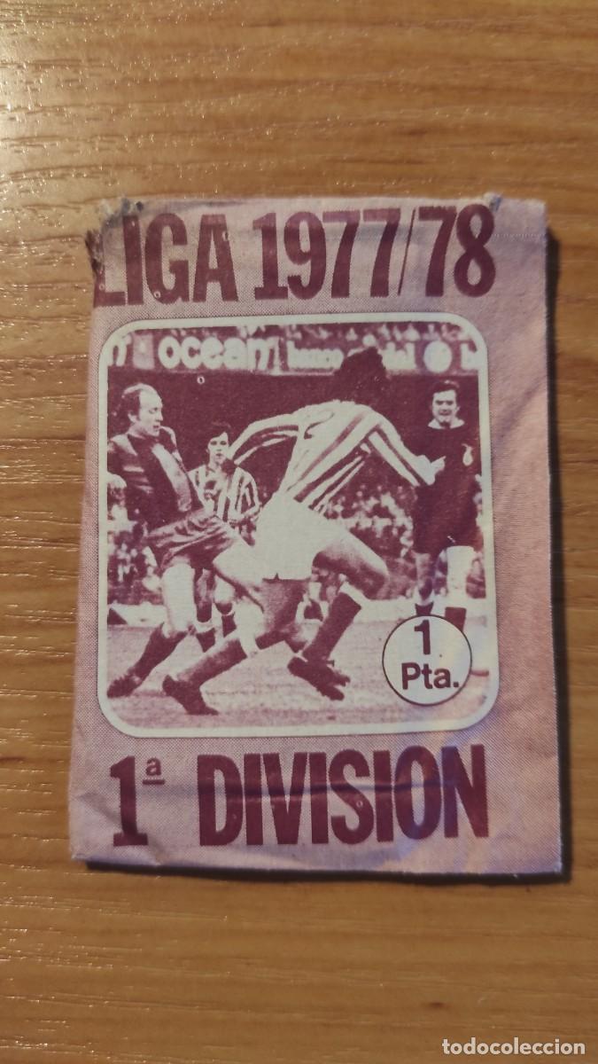Fu&szlig;ball-Sticker: liga 1977 1978 77 78 ediciones este, sobre de cromos sin abrir cerrado