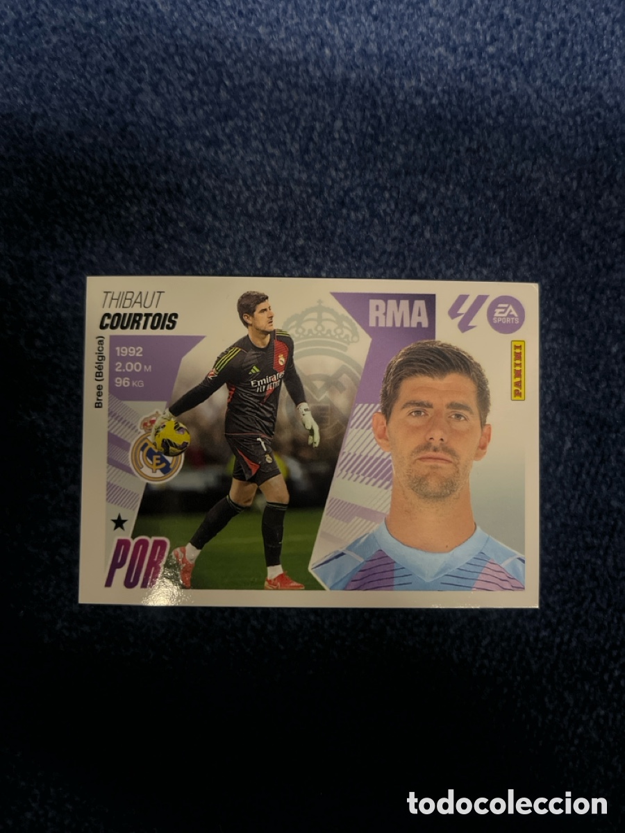 Cromos de F&uacute;tbol: Courtois Real Madrid, liga este 2025 2026