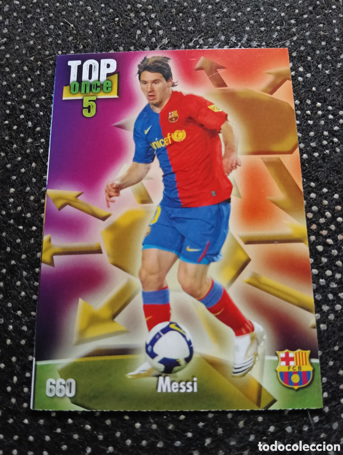 Fu&szlig;ball-Sticker: MESSI TOP ONCE n 660 MATE PUNTAS CUADRADAS LAS FICHAS DE LA LIGA FUTBOL 2008 2009 MUNDICROMO