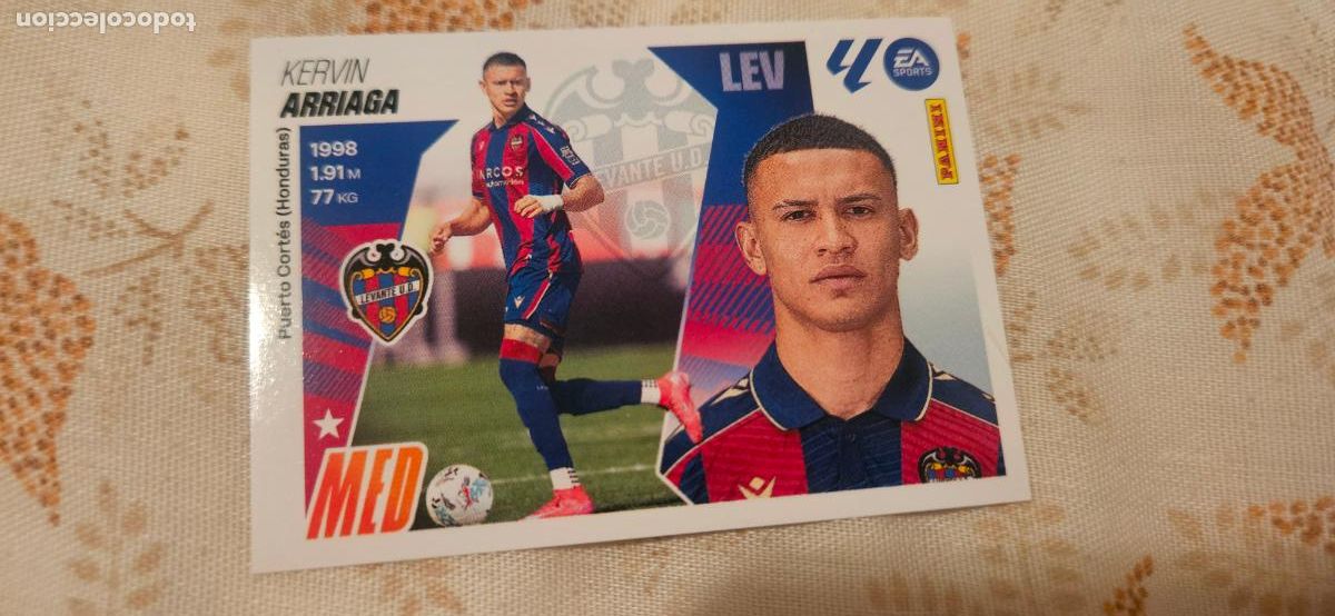 Football Stickers: arriaga 12 bis levante coloca este 2025 2026 25 26 4&ordm; edicion