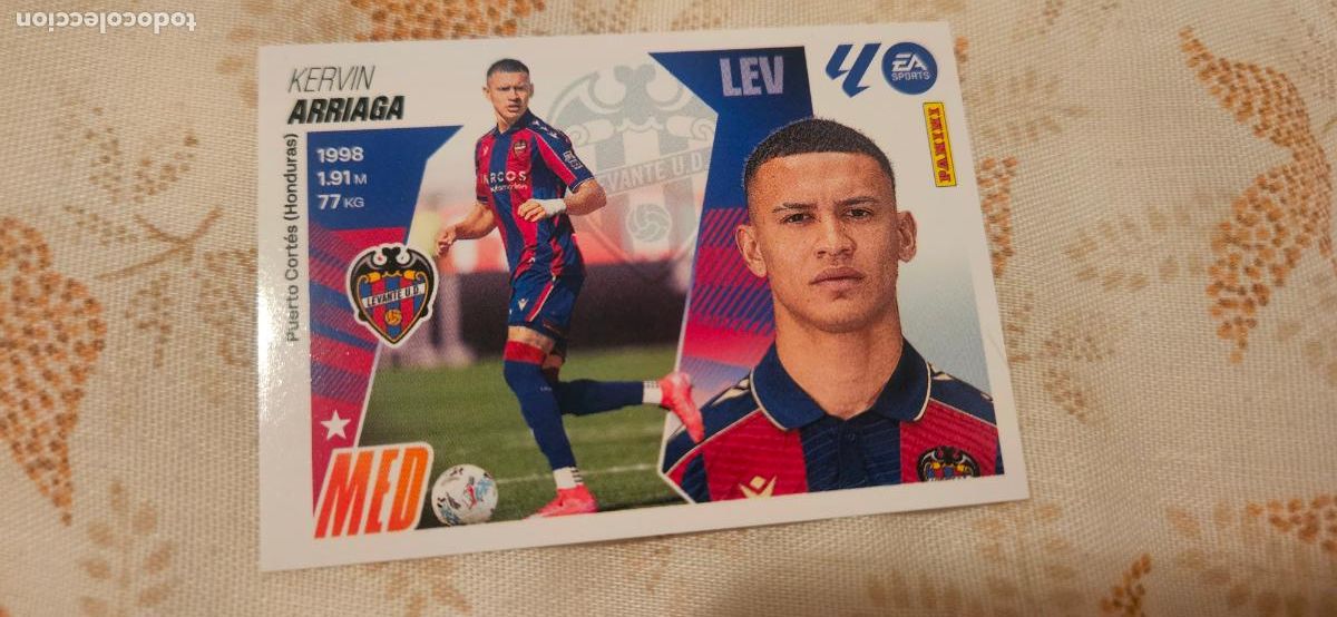 Football Stickers: arriaga 12 bis levante coloca este 2025 2026 25 26 4&ordm; edicion