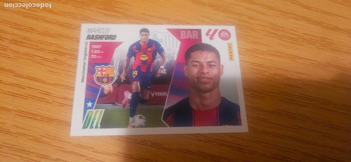 Football Stickers: fichaje 20 rashford barcelona liga este 2025 2026 26 sin pegar