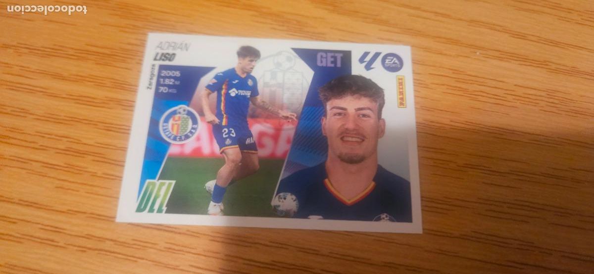 Cromos de F&uacute;tbol: fichaje 34 liso getafe liga este 2025 2026 26 sin pegar