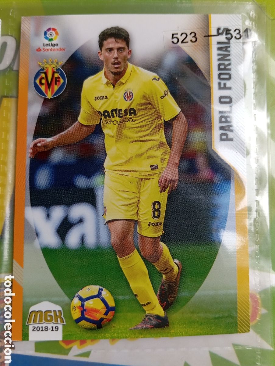 Cromos de Futebol: Pablo Fornals Villareal Ficha Cromo de futbol Megacracks 2018-2019 Liga Santander MGK 18-19 Panini