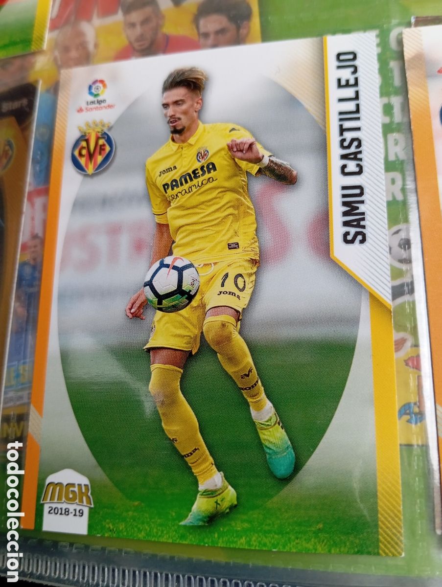 Football Stickers: Samu Castillejo Villareal Ficha Cromo de futbol Megacracks 2018-2019 Liga Santander MGK 18-19 Panini