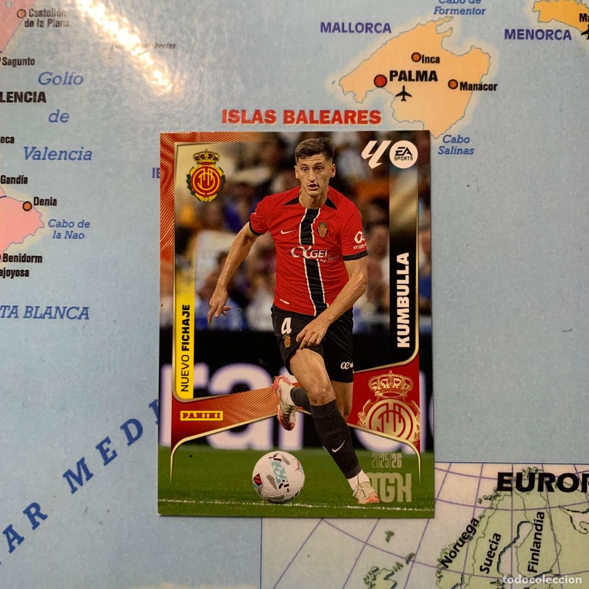 Cromos de f&uacute;tbol: Kumbulla nuevo fichaje n&uacute;mero 482 del Mallorca Megacracks 25-26 2025-2026