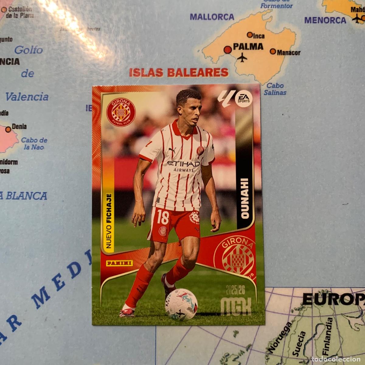 Cromos de f&uacute;tbol: Ounahi nuevo fichaje n&uacute;mero 486 del Girona Megacracks 25-26 2025-2026