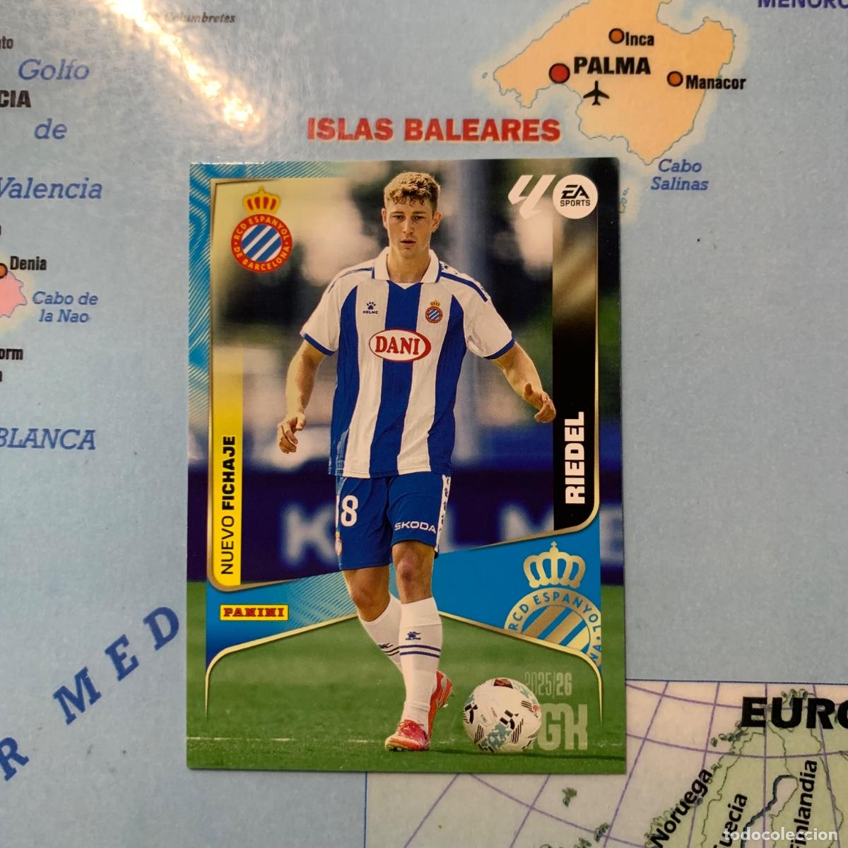 Cromos de f&uacute;tbol: Riedel nuevo fichaje n&uacute;mero 488 del Espa&ntilde;ol Megacracks 25-26 2025-2026