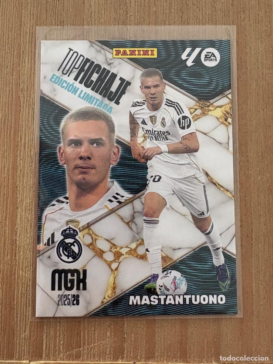 Cromos de F&uacute;tbol: 10. CROMO MEGACRACKS 2025-26 25-26 TOP FICHAJE EDICI&Oacute;N LIMITADA MASTANTUONO