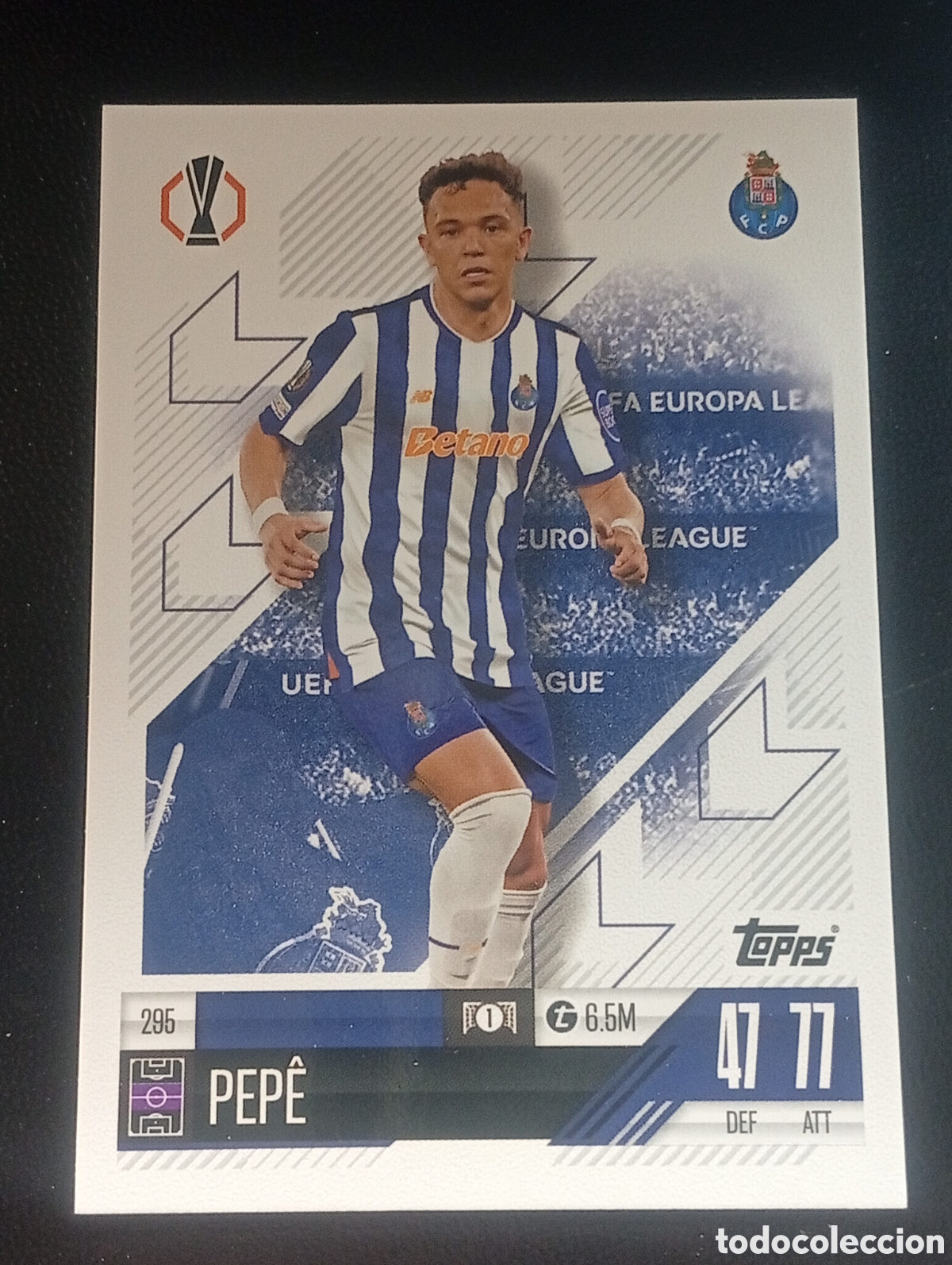 Fu&szlig;ball-Sticker: 295 PEPE PORTO OPORTO PORTUGAL TOPPS MATCH ATTAX 2024 2025 25 CROMO CARDS PANINI MEGACRACKS