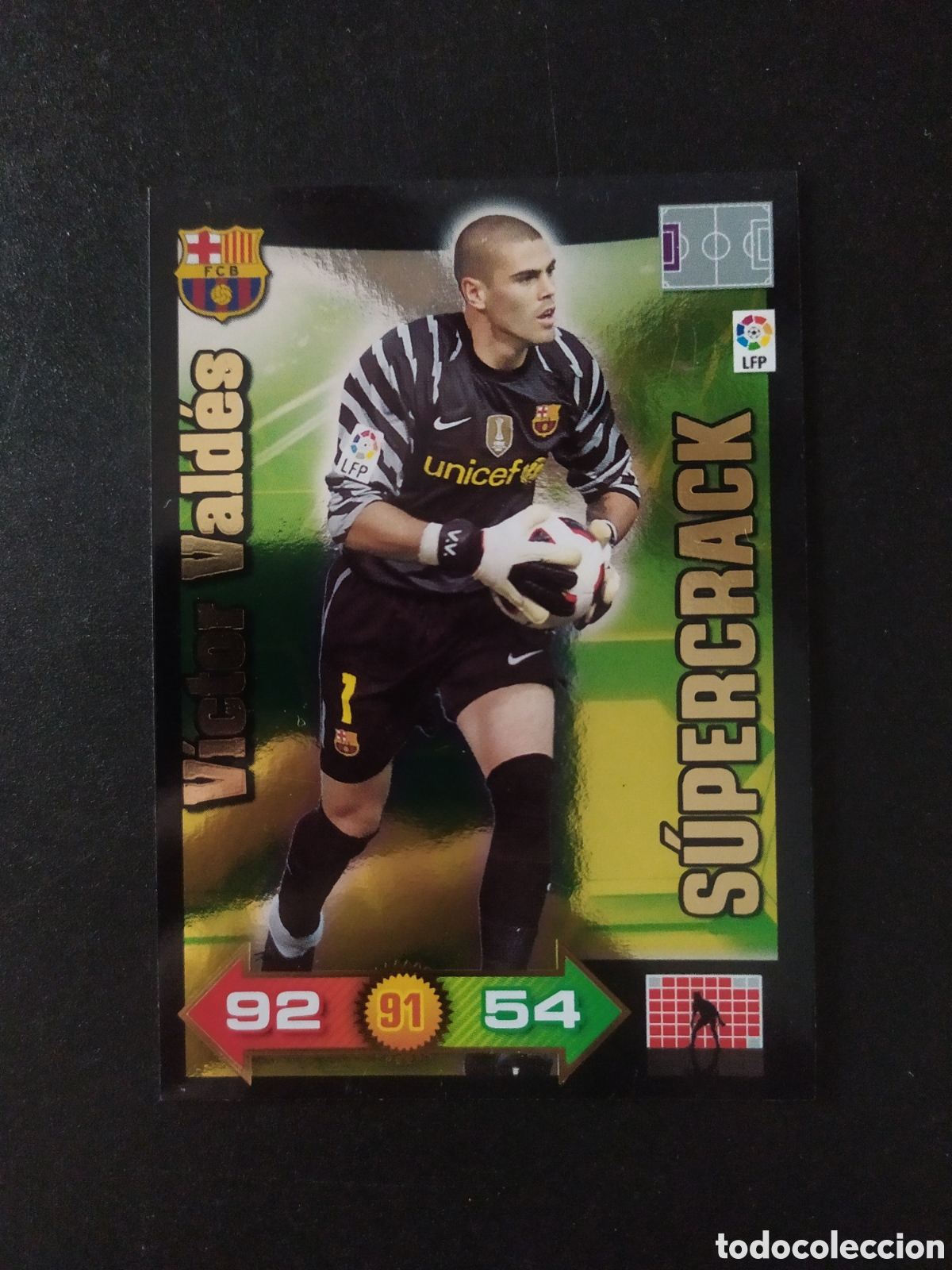 Cromos de F&uacute;tbol: Adrenalyn 2010 2011 panini Victor Vald&eacute;s supercrack n&deg; 412 Barcelona