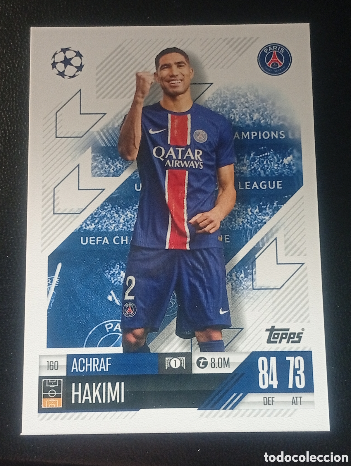 Fu&szlig;ball-Sticker: 160 HAKIMI PSG PARIS TOPPS MATCH ATTAX 2024 2025 24 25 CROMOS CARDS MEGACRACKS