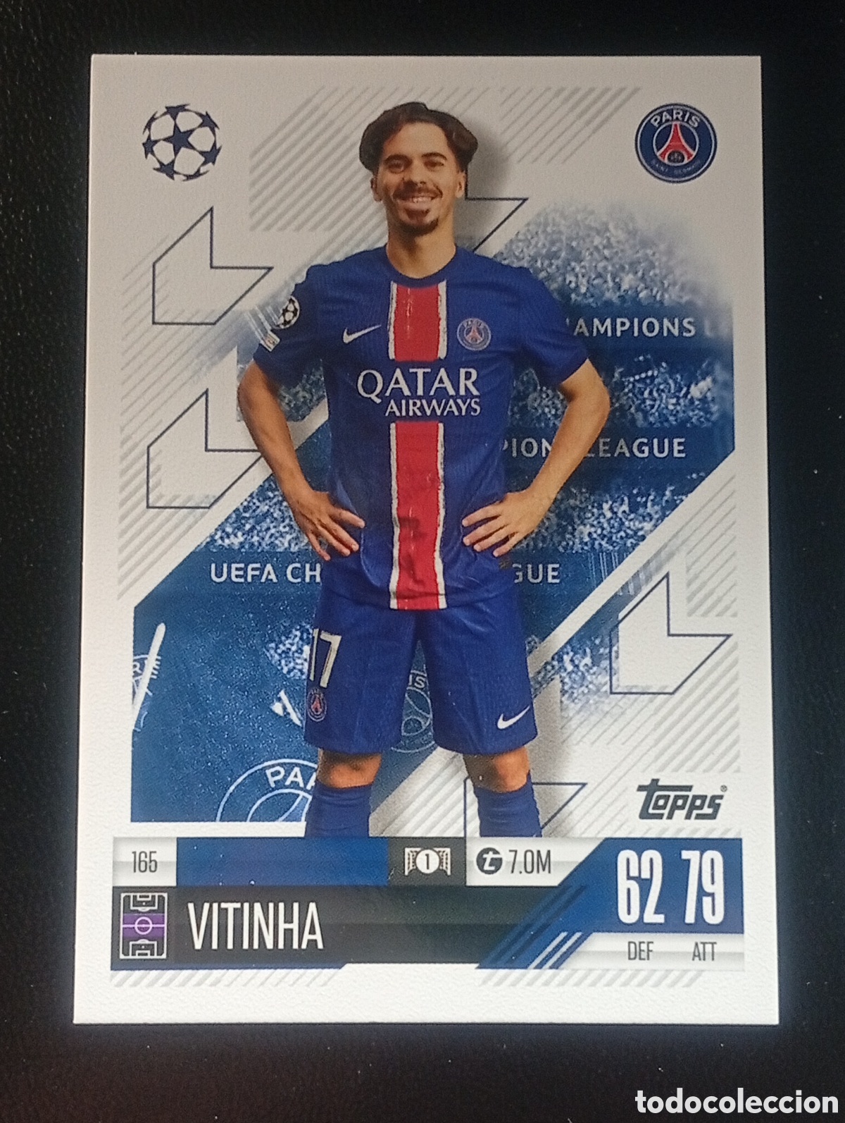 Figurine di Calcio: 165 VITINHA PSG PARIS TOPPS MATCH ATTAX 2024 2025 24 25 CROMOS CARDS MEGACRACKS