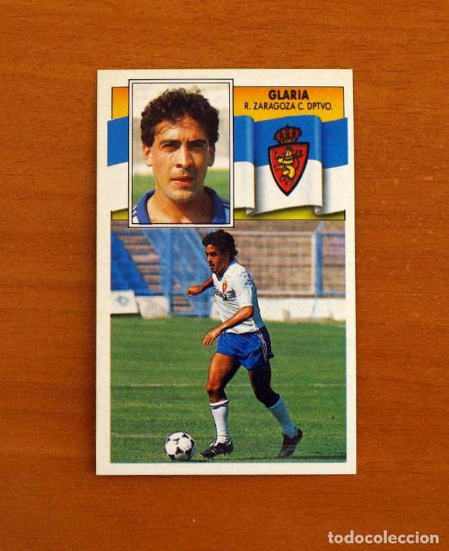 Cromos de F&uacute;tbol: Real Zaragoza - Glaria - Ediciones Este Liga 1990-1991, 90-91 - Nunca Pegado