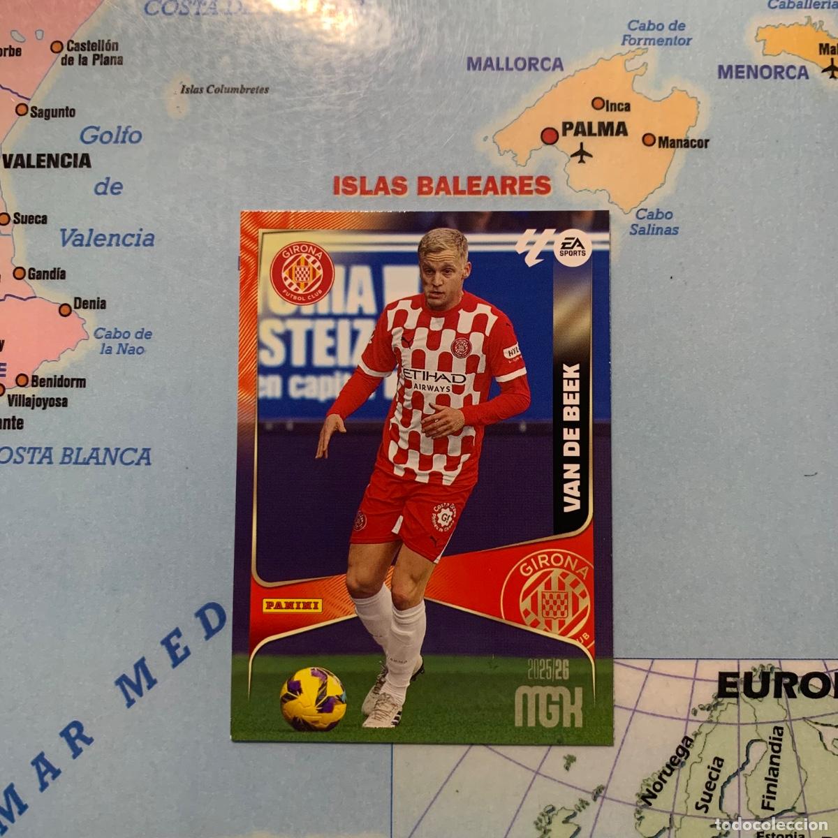 Cromos de f&uacute;tbol: Van de Beek numero 190 del Girona megacracks 25-26 2025-2026