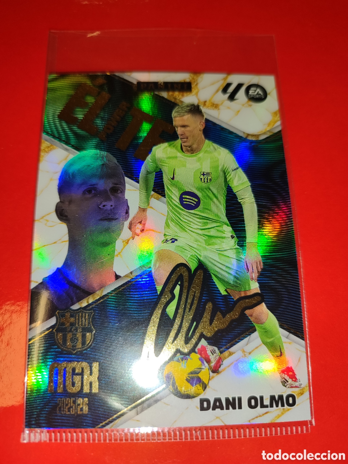 Cromos de F&uacute;tbol: Dani Olmo &Eacute;lite Power firmado MGK 25/26
