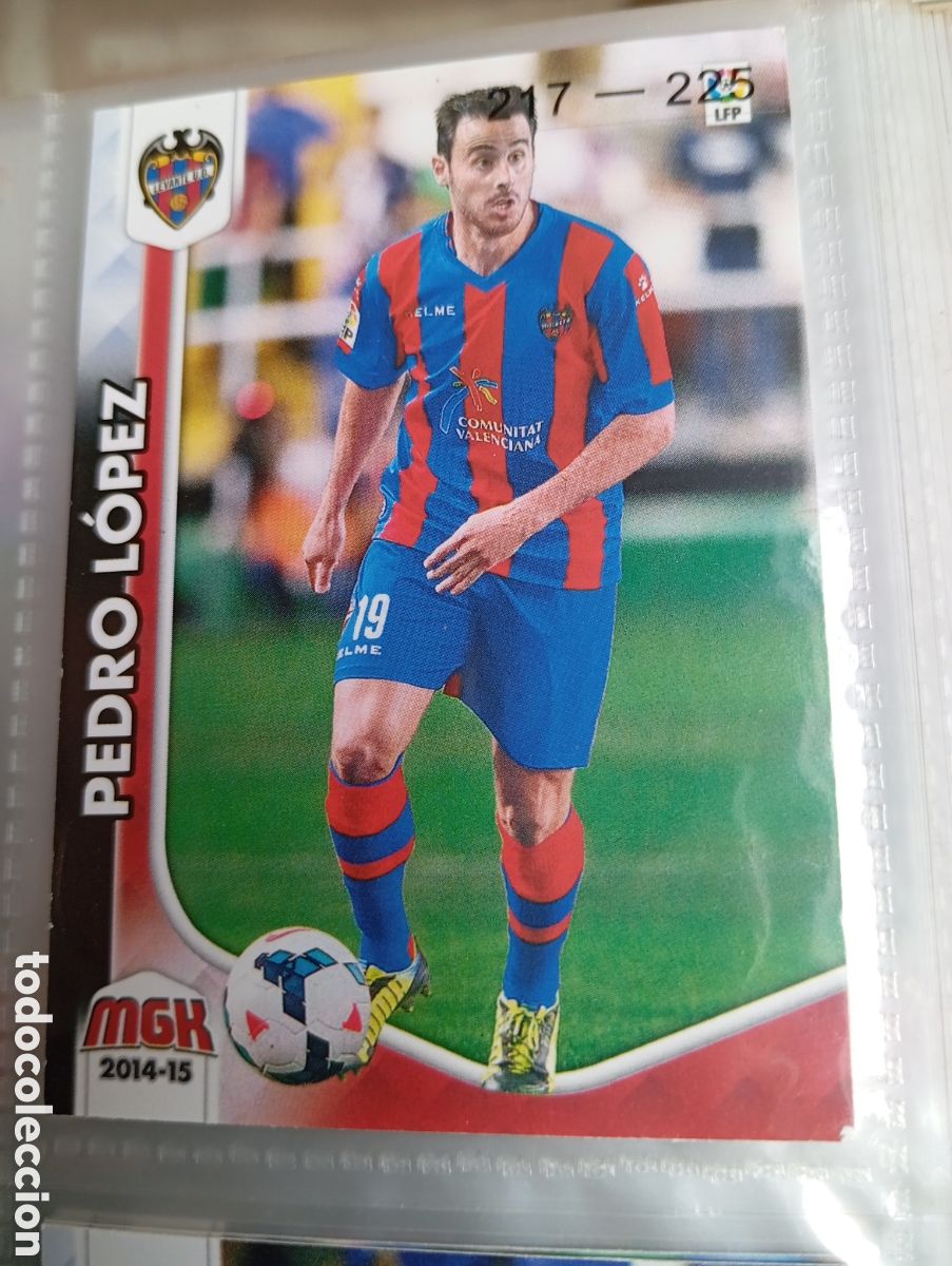 Fu&szlig;ball-Sticker: Pedro Lopez Levante UD Ficha Cromo de futbol Megacracks 2014-2015 Liga BBVA MGK 14-15 Panini