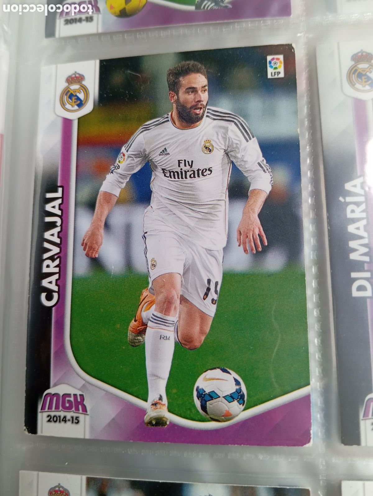 Fu&szlig;ball-Sticker: Carvajal Real Madrid Ficha Cromo de futbol Megacracks 2014-2015 Liga BBVA MGK 14-15 Panini