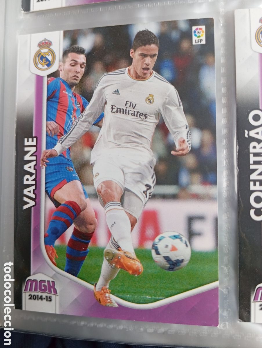 Fu&szlig;ball-Sticker: Varane Real Madrid Ficha Cromo de futbol Megacracks 2014-2015 Liga BBVA MGK 14-15 Panini