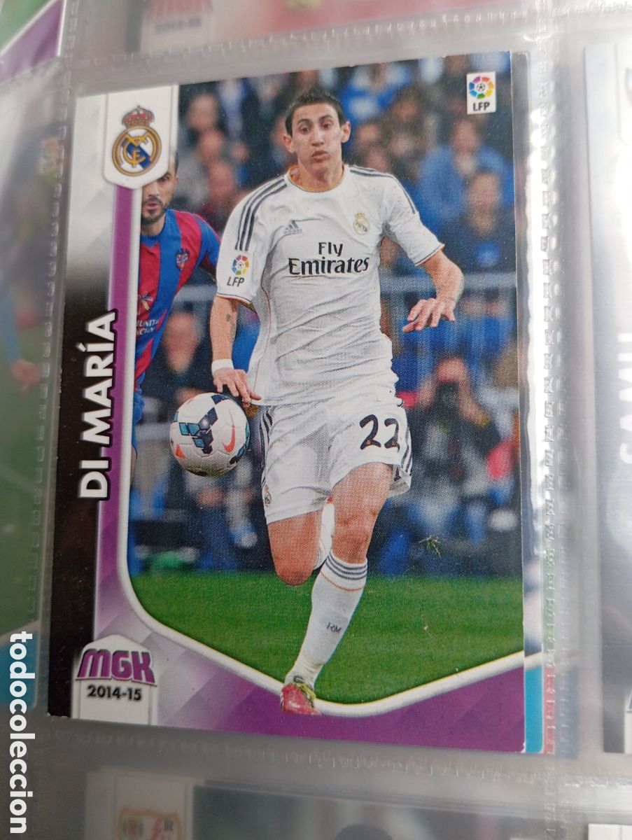 Fu&szlig;ball-Sticker: Di Maria Real Madrid Ficha Cromo de futbol Megacracks 2014-2015 Liga BBVA MGK 14-15 Panini
