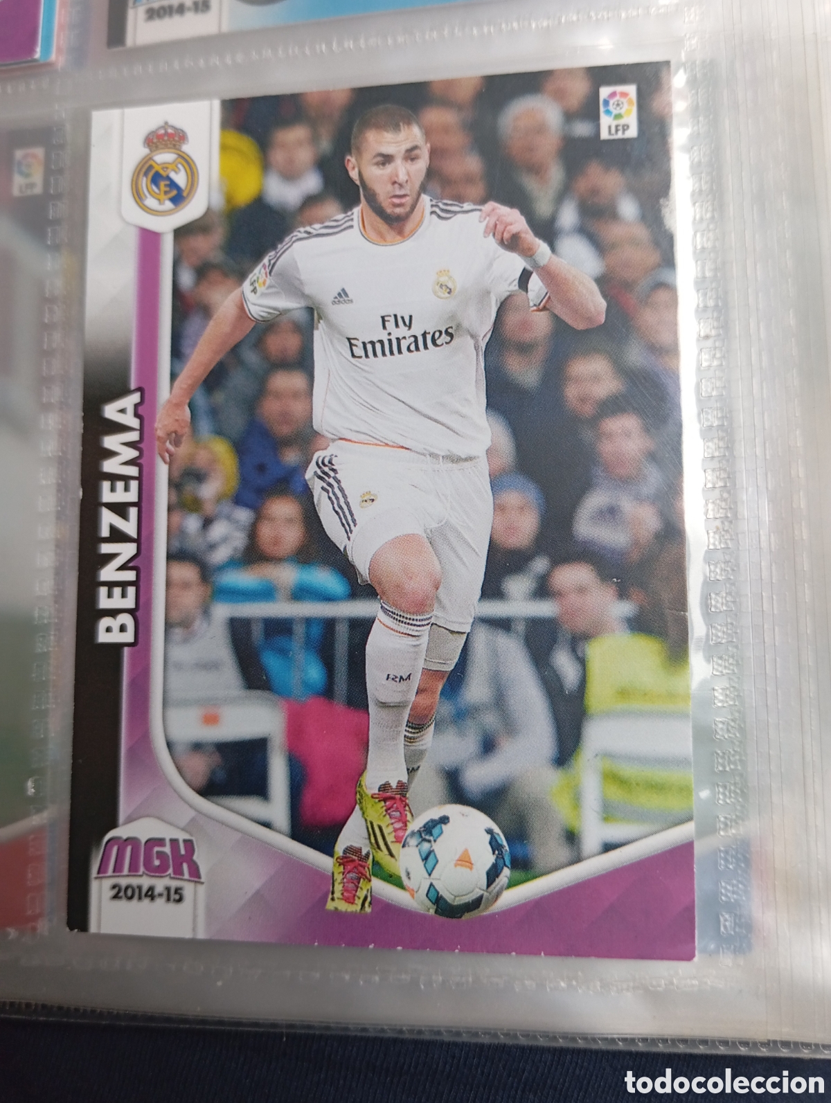 Cromos de Futebol: Benzema Real Madrid Ficha Cromo de futbol Megacracks 2014-2015 Liga BBVA MGK 14-15 Panini