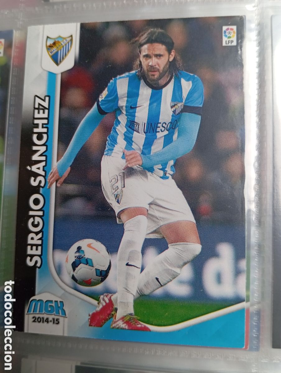 Fu&szlig;ball-Sticker: Sergio Sanchez Malaga CF Ficha Cromo de futbol Megacracks 2014-2015 Liga BBVA MGK 14-15 Panini