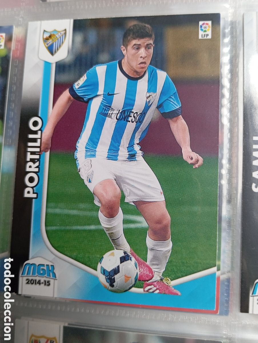 Cromos de Futebol: Portillo Malaga CF Ficha Cromo de futbol Megacracks 2014-2015 Liga BBVA MGK 14-15 Panini