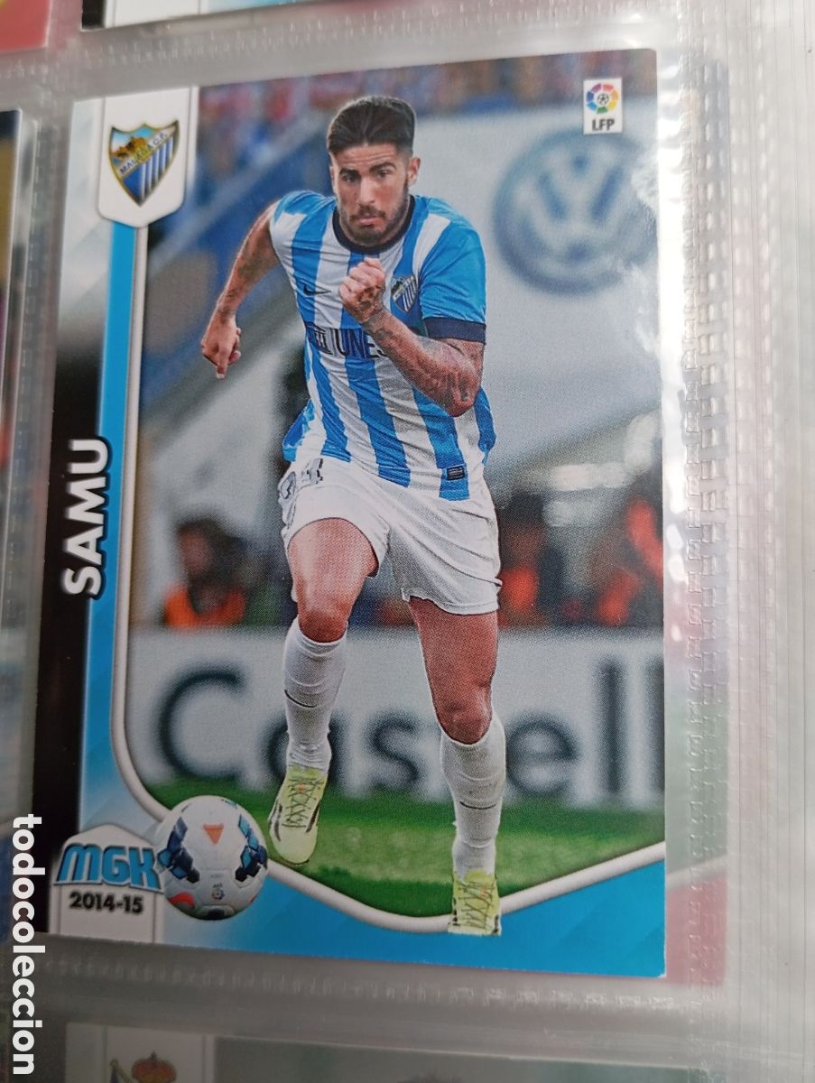 Fu&szlig;ball-Sticker: Samu Malaga CF Ficha Cromo de futbol Megacracks 2014-2015 Liga BBVA MGK 14-15 Panini