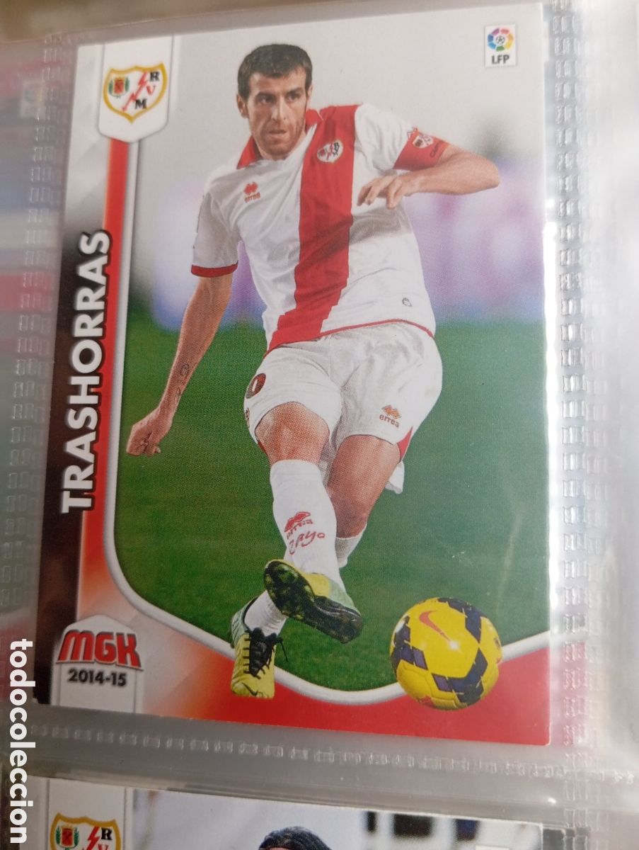 Cromos de F&uacute;tbol: Trashorras Rayo Vallecano Ficha Cromo de futbol Megacracks 2014-2015 Liga BBVA MGK 14-15 Panini