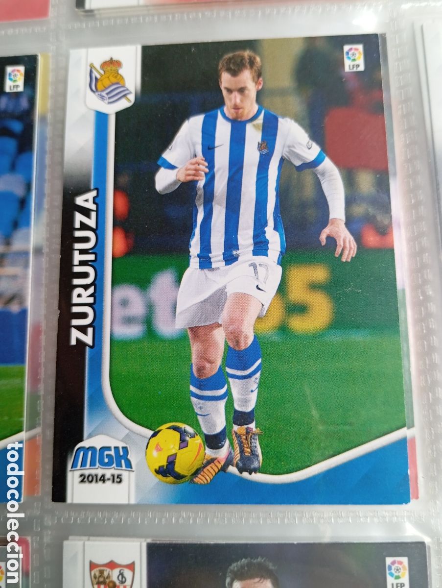 Fu&szlig;ball-Sticker: Zurutuza Real Sociedad Ficha Cromo de futbol Megacracks 2014-2015 Liga BBVA MGK 14-15 Panini