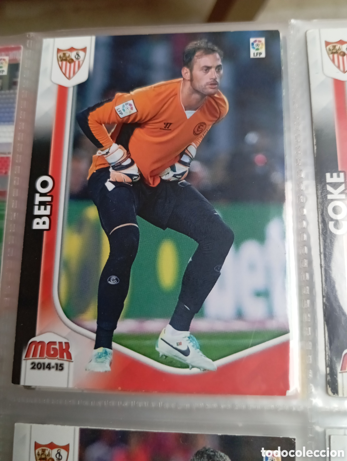 Cromos de Futebol: Beto Sevilla FC Ficha Cromo de futbol Megacracks 2014-2015 Liga BBVA MGK 14-15 Panini