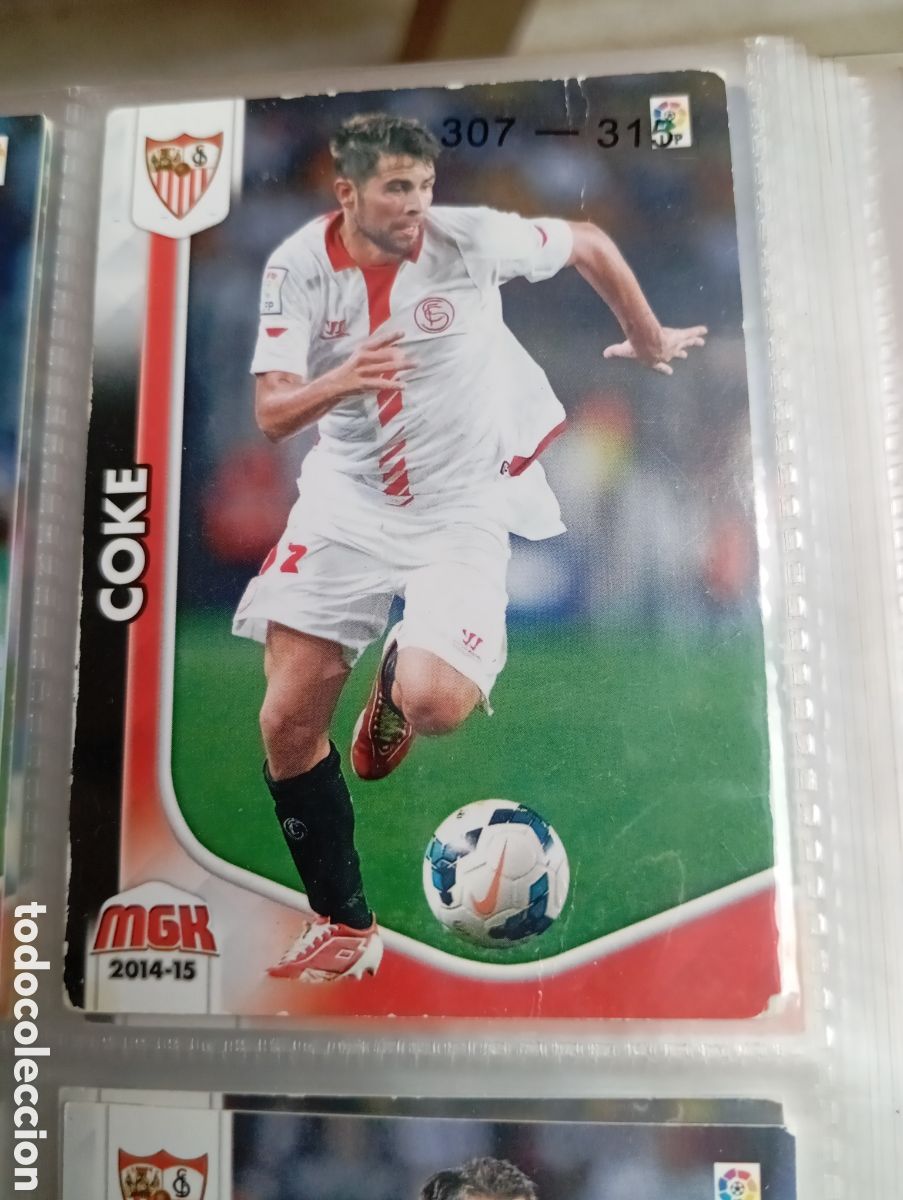 Fu&szlig;ball-Sticker: Coke Sevilla FC Ficha Cromo de futbol Megacracks 2014-2015 Liga BBVA MGK 14-15 Panini