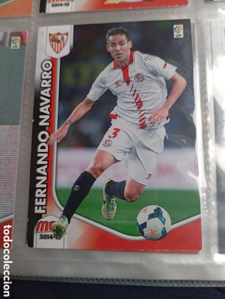 Cromos de Futebol: Fernando Navarro Sevilla FC Ficha Cromo de futbol Megacracks 2014-2015 Liga BBVA MGK 14-15 Panini
