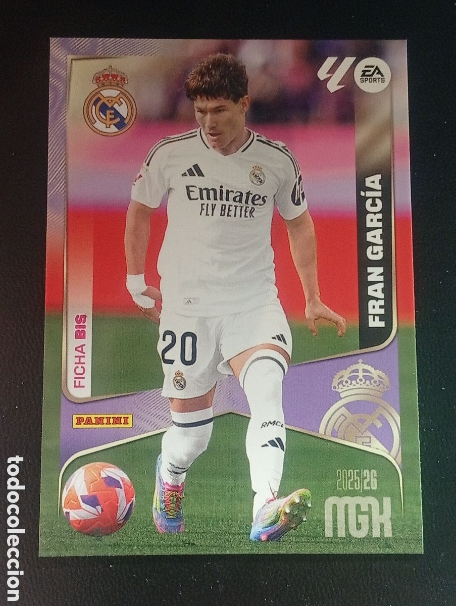Cromos de F&uacute;tbol: 225 Bis FRAN GARC&Iacute;A REAL MADRID MEGACRACKS 2025 2026 25 26 CROMOS CARDS TOPPS 3 EDICION