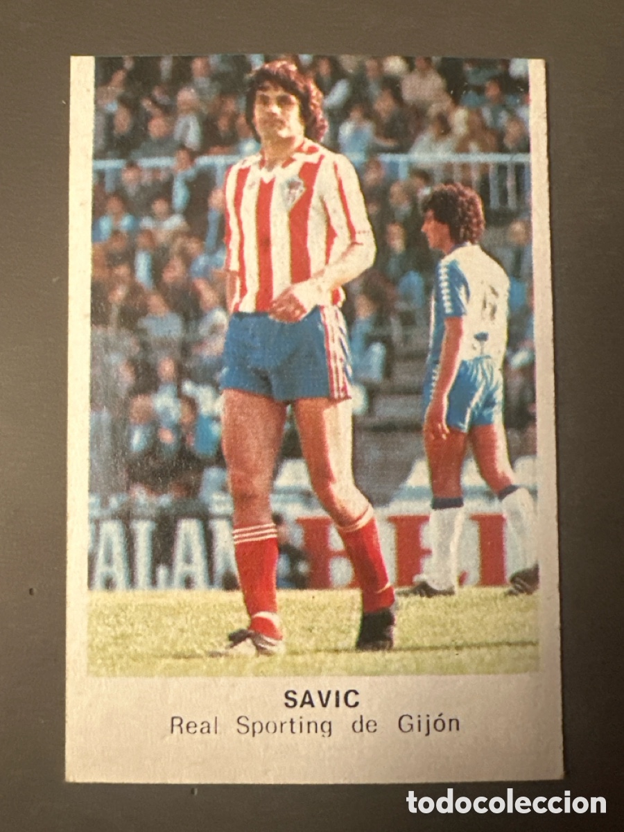 Cromos de f&uacute;tbol: CROMO LIGA CANO SAVIC SPORTING DE GIJ&Oacute;N TRASERA AMARILLA F&Uacute;TBOL 84 CROPAN. DESPEGADO