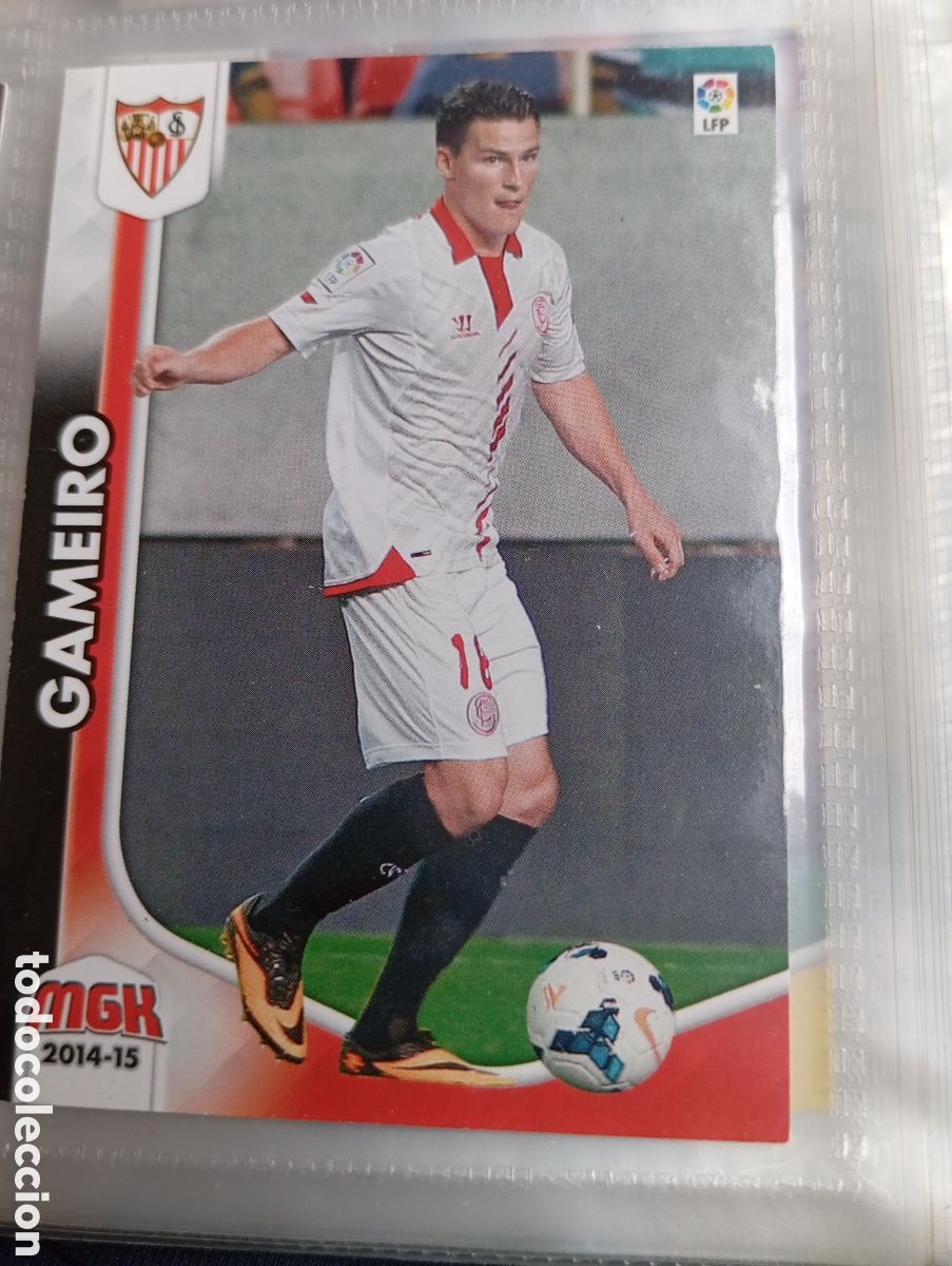 Cromos de Futebol: Gameiro Sevilla FC Ficha Cromo de futbol Megacracks 2014-2015 Liga BBVA MGK 14-15 Panini