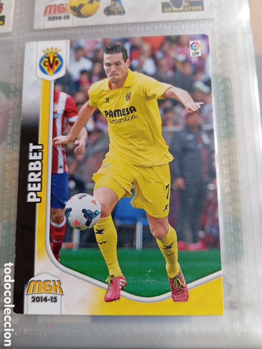 Cromos de Futebol: Perbet Villareal CF Ficha Cromo de futbol Megacracks 2014-2015 Liga BBVA MGK 14-15 Panini
