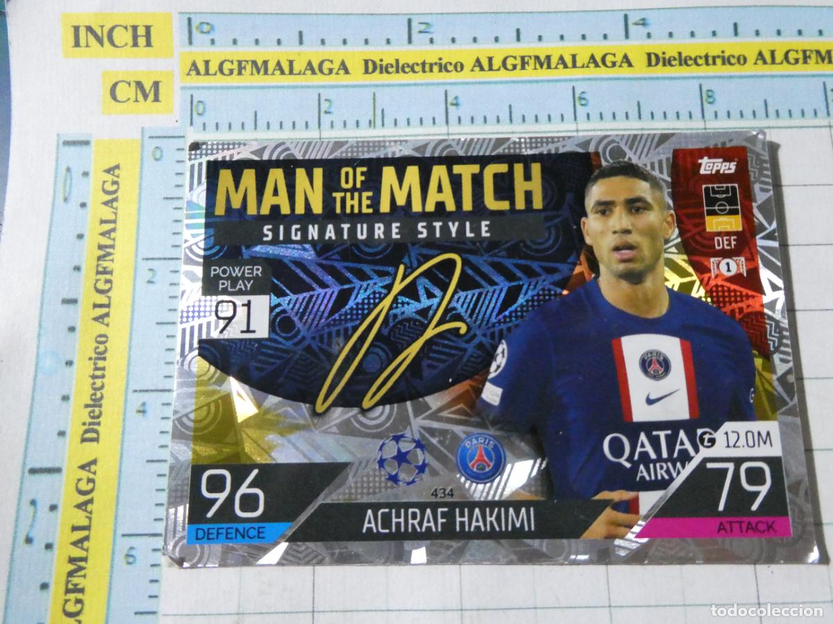 Cartes &agrave; collectionner de Football: CROMO TRADING CARD FUTBOL TOPPS MATCH ATTAX CARD GAME 2022 2023. 434 ACHRAF HAKIMI PSG