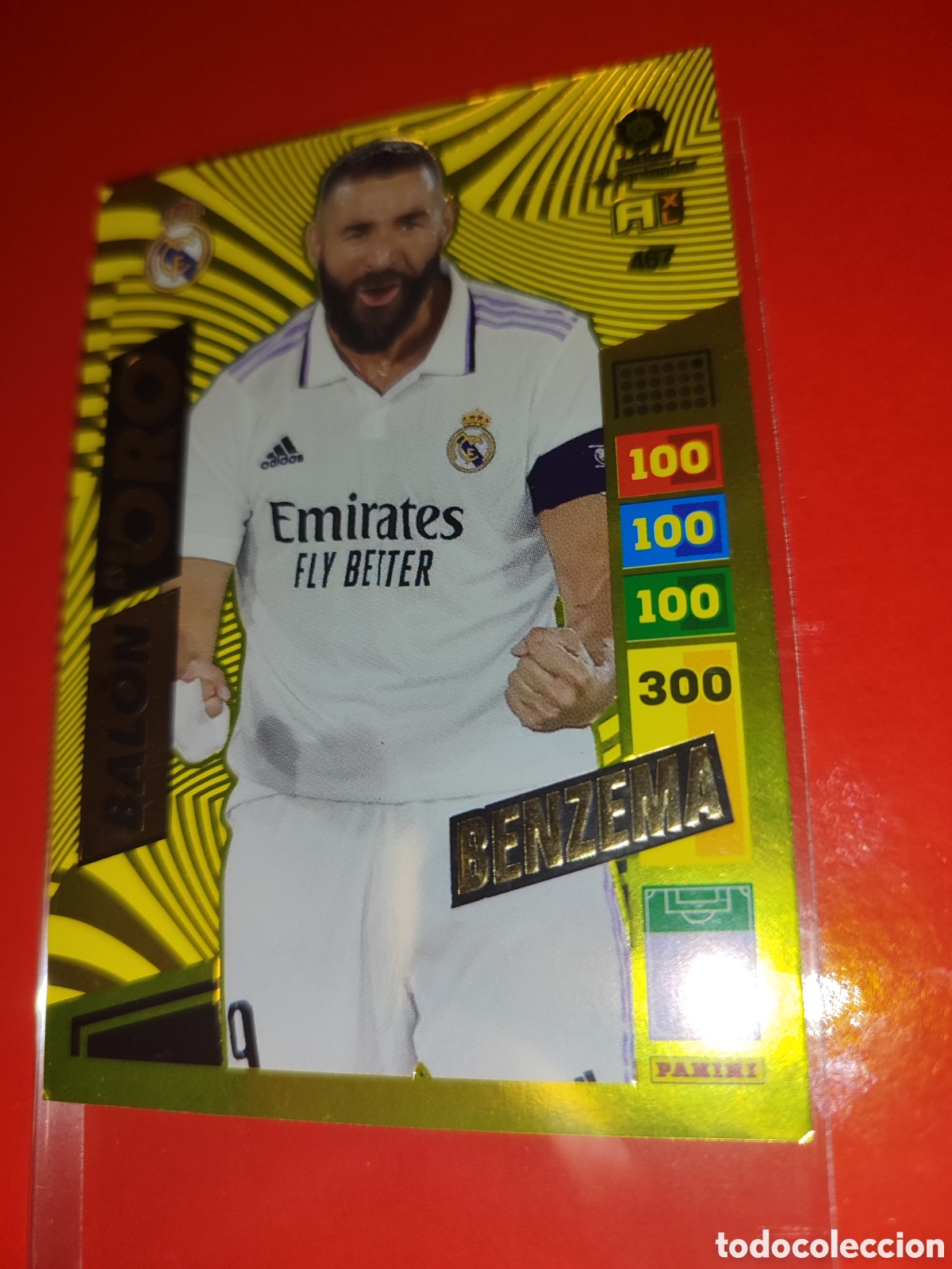 Cromos de F&uacute;tbol: Benzema bal&oacute;n de oro Adrenalyn 22/23