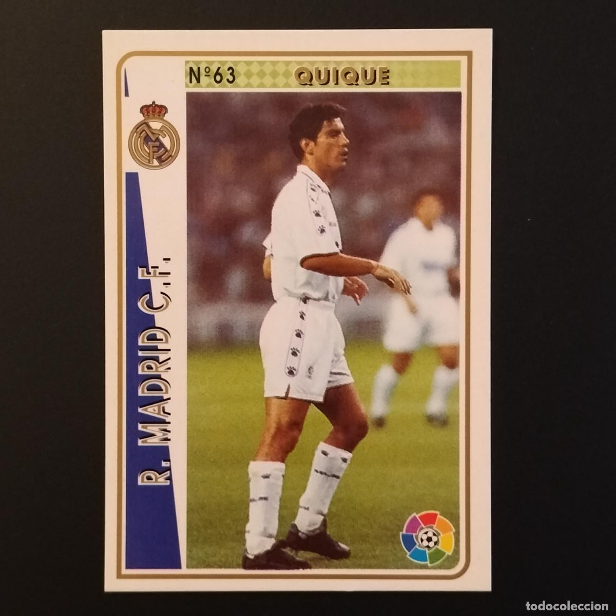 Football Stickers: 63 QUIQUE FLORES REAL MADRID CROMOS ALBUM MUNDICROMO LIGA FUTBOL 1994 1995 94 95